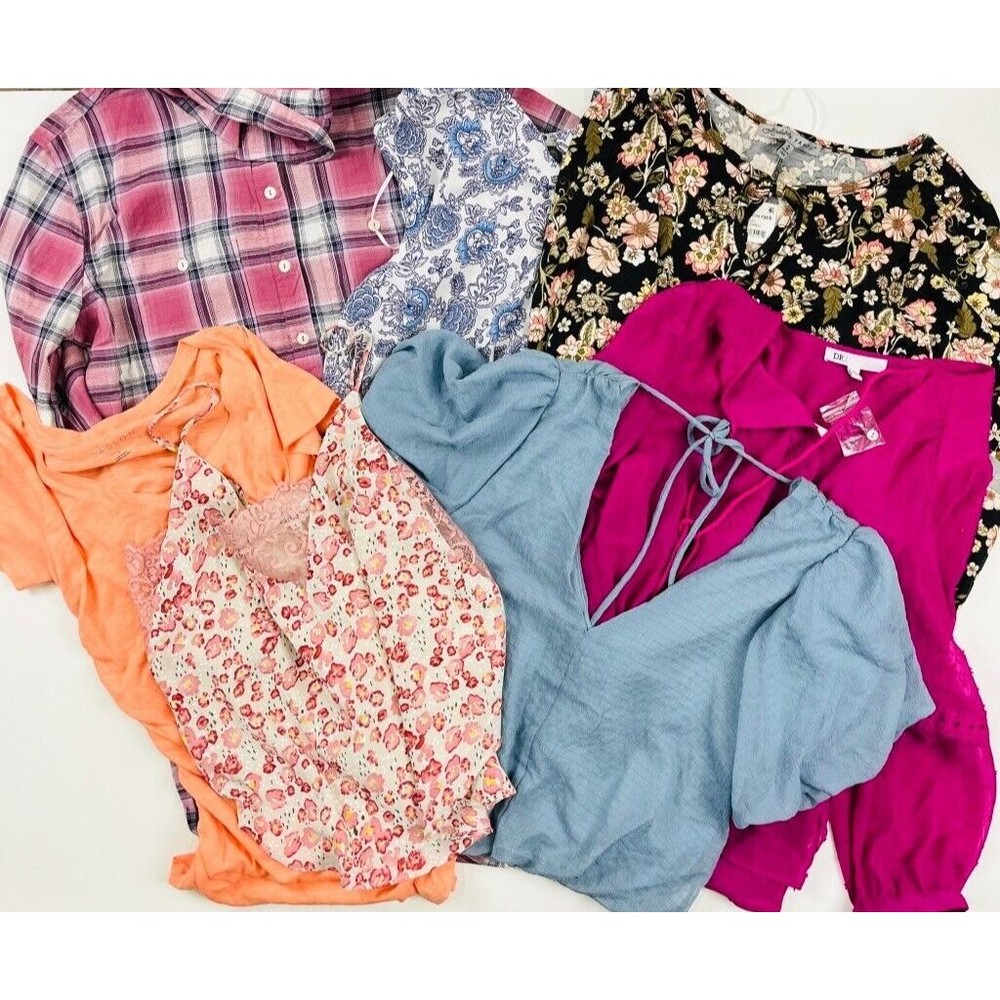 Lot of 7 Blouses New Nordstrom Brands Tops Size Small Shirt Bundle Assorted